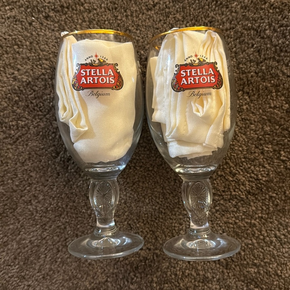 Stella beer glasses